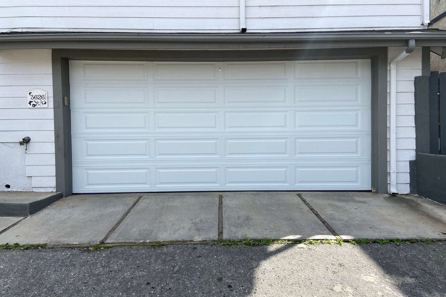 classic white garage door